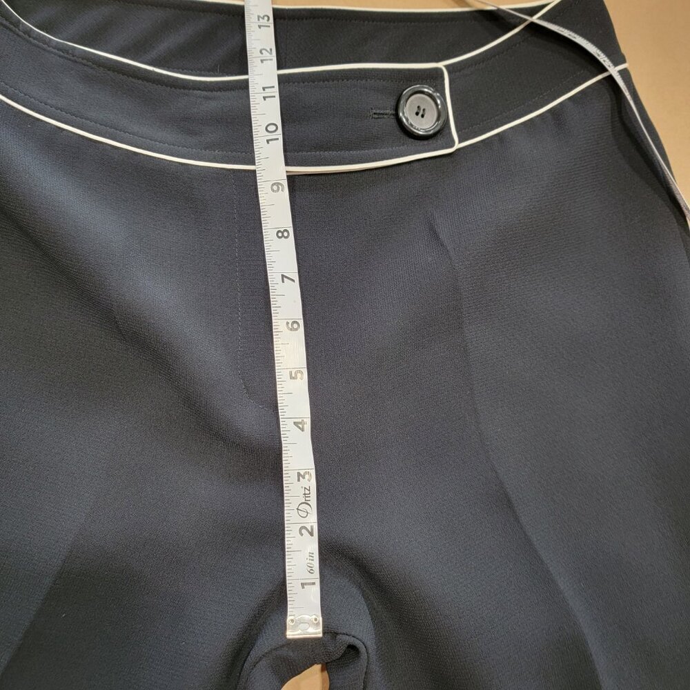 Tahari ASL Size 10 Black w/ White Trim Trouser Dress Pants Gently Used Condition - Picture 8 of 13